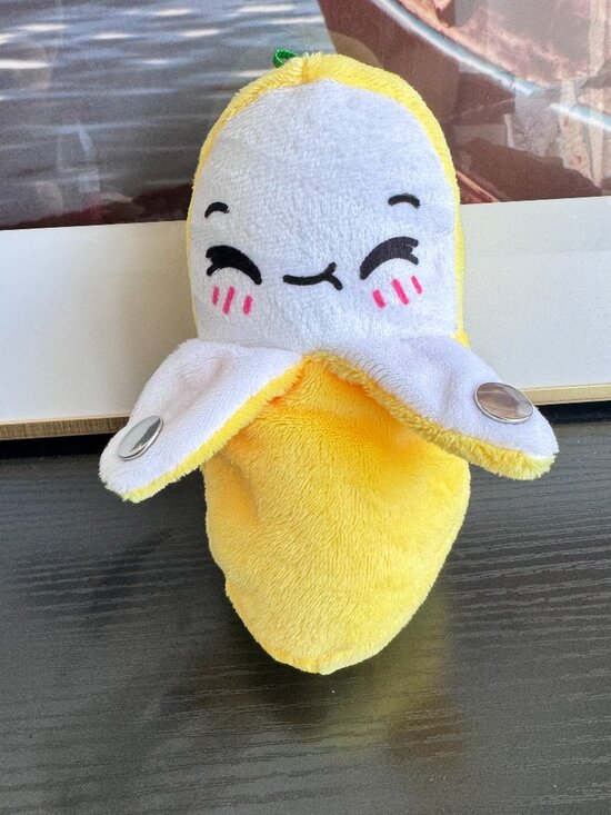 The Unbranded Brand Other - Banana Plush Toy Peeled Fruit Interactive Musical Piano Sensor Kids Gift Doll